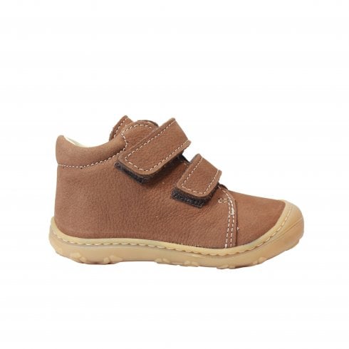 Ricosta Chrisy | Curry Brown Nubuck | Middle Width | Boys Adjustable Pre-Walker Ankle Boots