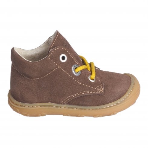 Ricosta Cory | Brown Nubuck | Childrens Pre-Walker Lace-Up Soft Ankle Boots
