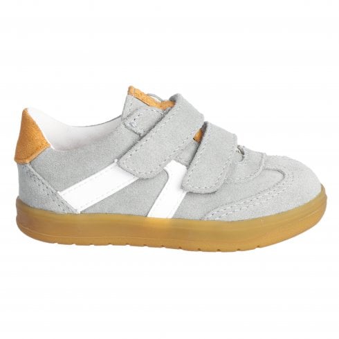 Ricosta Dakota | Grey Suede | Childrens Comfortable Touch Fastening Shoes
