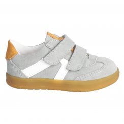 Dakota | Grey Suede | Childrens Comfortable Touch Fastening Shoes