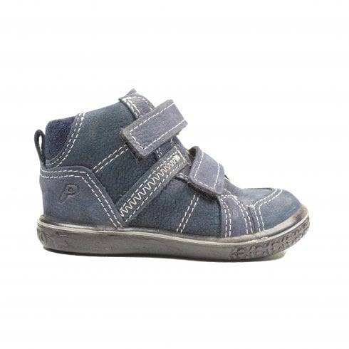 Ricosta Danno | Navy Leather | Toddler Boys Rip Tape Ankle Boots