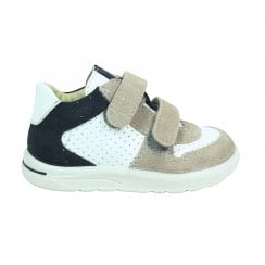 Emmo | White/Taupe Combination | Pepino Boys Casual Low Boots