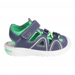 Gary | Navy/Green| Boys Neoprene Closed Toe Sandals