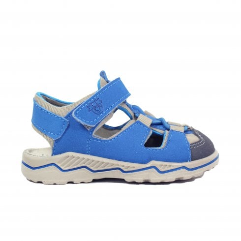 Ricosta Gery | Blue | Machine Washable | Kids Adjustable Open Shoes