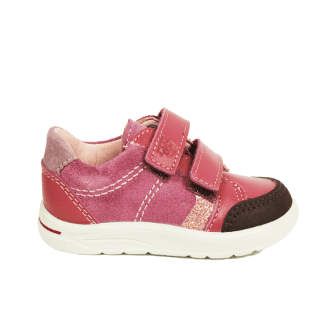 Ricosta Jamie | Pink | Girls Casual Leather Riptape Shoes