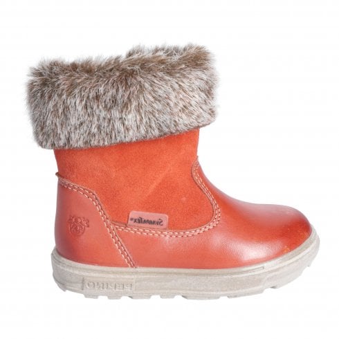 Ricosta Jiminy | Cayenne Burnt Orange | Waterproof | Girls Mid-Calf Warm Boots
