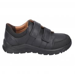 Johno | Black Leather | Wide Width