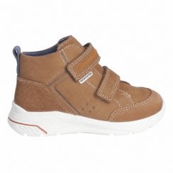 Juno | Caramel Nubuck | Boys Adjustable Fit Comfortable Waterproof Ankle Boots