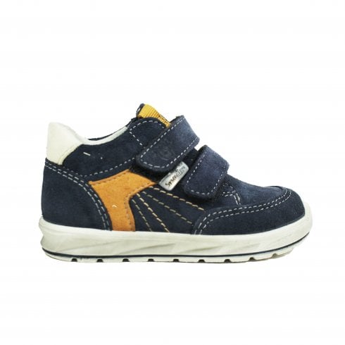 Ricosta Karlo | Navy Blue | Waterproof | Boys Double Riptape Low Ankle Boots