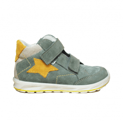 Kimi |  Green/Grey | Waterproof Leather | Boys Casual Sporty Ankle Boots