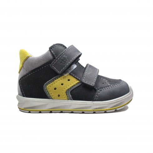 Ricosta Kimo | Asphalt | Wide Width | Childrens Riptape Waterproof Ankle Boots