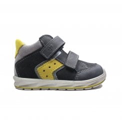 Kimo | Asphalt | Wide Width | Childrens Riptape Waterproof Ankle Boots