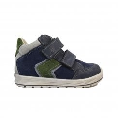 Kimo | Navy Nubuck | Wide Fit | Boys Deep Adjustable Boots