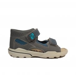 Manto | Grey - Blue Accents | Toddler Heel-In Waterplay Summer Sandals