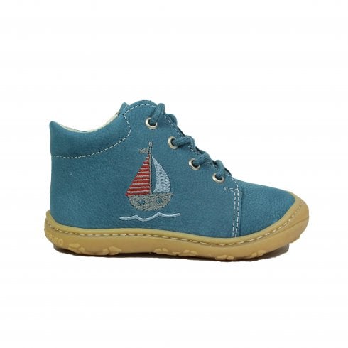 Ricosta Mecki | Jeans Nubuck | Pre-Walker | Sail Away Lace-up First Shoes
