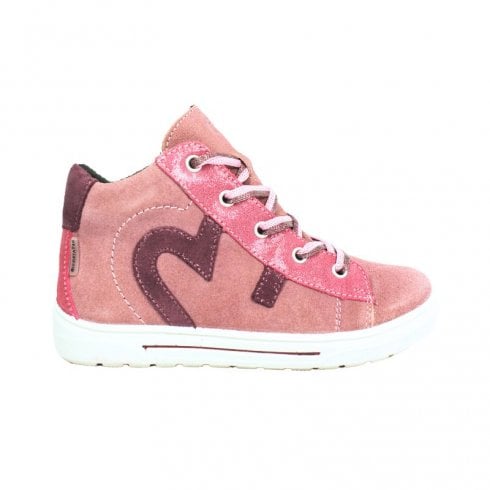 Ricosta Melli | Pink | 100% Waterproof | Girls Hi-Top Sneaker Boots