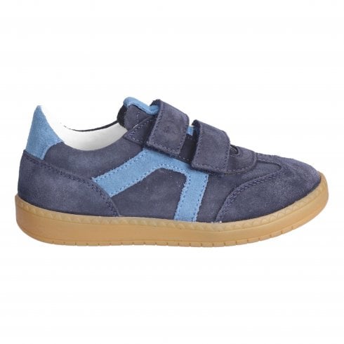 Ricosta Milan | Navy Suede | Kids Riptape Fashion Sneakers