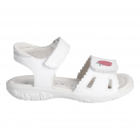 Ricosta Mima | White Leather | Girls Adjustable Summer Sandals