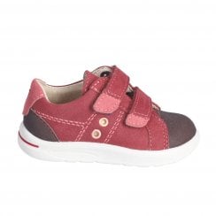 Nippy | Burgundy Nubuck | Girls Riptape Supportive First Sneakers