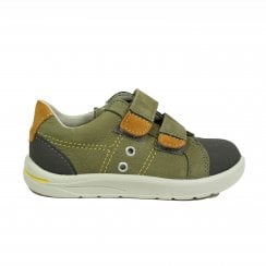Nippy | Green | Boys Leather Casual Early-Years  Shoes