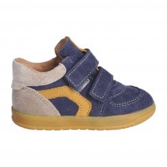 Niru | Navy/Taupe Suede | Waterproof | Boys Athleisure Riptape Ankle Boots