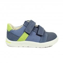 Riley | Blue | Kids Double Strap Casual Shoes