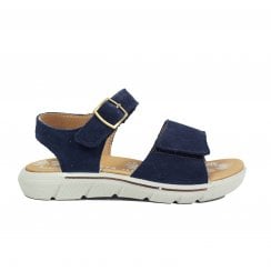 Samira | Navy Suede | Girls Plain Smart Casual Sandals