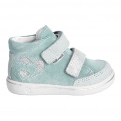 Sini | Frozen Aqua Blue | Waterproof | Girls Magical Heart Ankle Boots