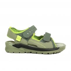 Tajo | Green | Machine Washable | Kids Supportive Walking Sandals