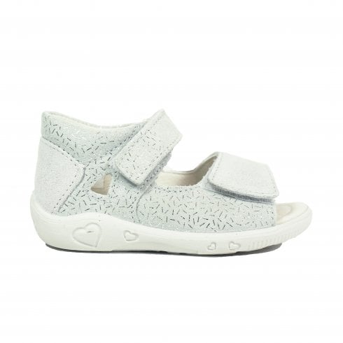 Ricosta Taya | White - Metallic Flecks | Girls Closed Back Toddler Sandals