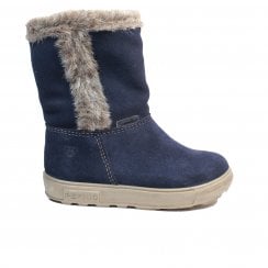 Usky | Navy | Girls Warm-Lined Low-Calf Waterproof Winter Boots