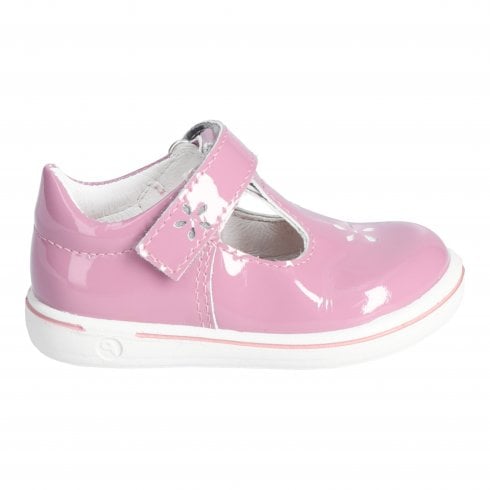 Ricosta Winona | Pink Patent | Little Girls Adjustable Fit T-Bar Shoes