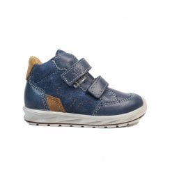 Zack | Navy Leather | Wide Fit | Boys Waterproof Winter Boots